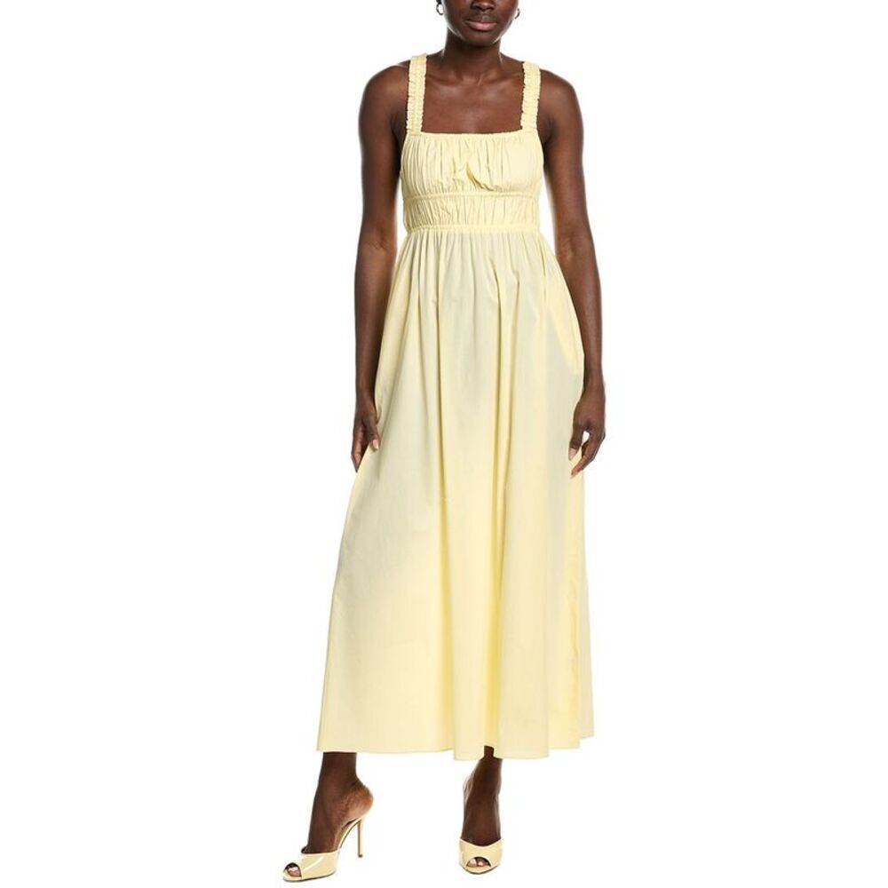 Garrie B Womens  Tank Midi Dress, Yellow